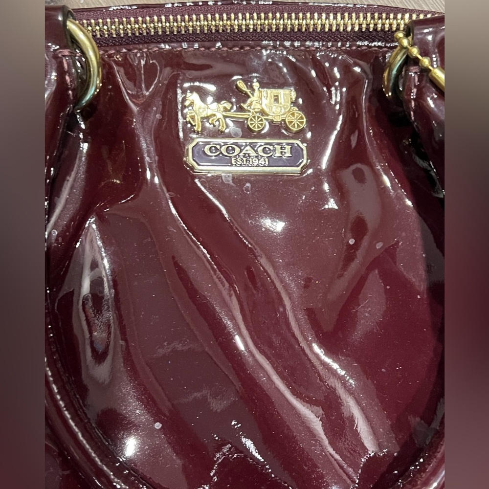 Coach Madison Lindsey Plum Satchel/Handbag - Picture 4 of 11